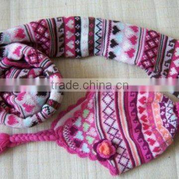 Child Print Polar Fleece Hat Glove 2pcs Set Promotion photo-6