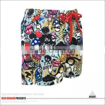 Full Sublimated Print Swimwear With Mesh Lining Cartoon Style Mens Swim Shorts photo-4