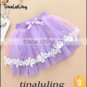 girls lilac ballet tutu skirts kids Dancewear skirts kids lace tutu with bow