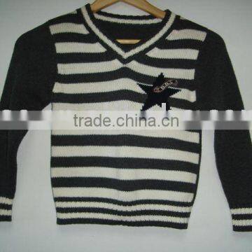 stripe cotton boy kid sweater