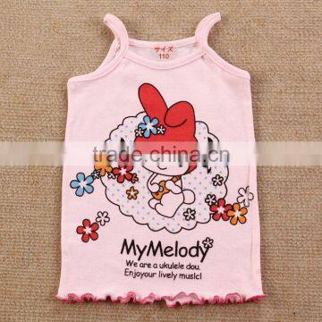 Made in China Blank Cute Pink Girls Tank Top for Summer photo-4