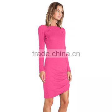 2015 Fashion Trends Winter Long Sleeve Round Neck Bodycon Dress Pencil Dress for Womens photo-2