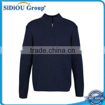 Mens Wool Half Zip Knitted Pullover Jumpers