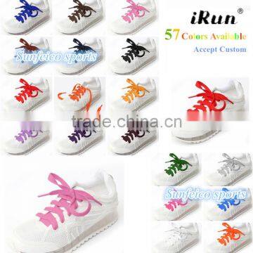 Highly Durable Shoelaces~Flat Coloured Shoe/Boot Trainer Laces Multi Colours New Shoelaces~NO MOQ~57 Colors~Accept Custom