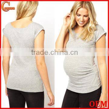 Rolled sleeves new look maternity tee for all stages of pregnancy