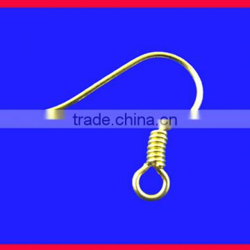 250PCs Gold Plated Ear Wire Hooks With Spring