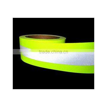 Fluorescent Green Spandex Fabric Reflective Webbing Ribbon for Making Safety Vest photo-2