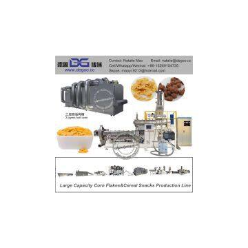 Breakfast cereal corn flakes snack machine / processing line