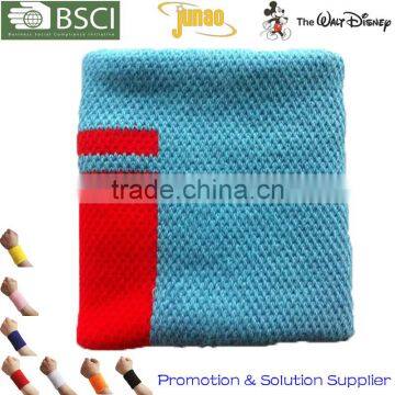 Wrist Sweatband Available Athletic Cotton Terry Cloth Wristband for Sport