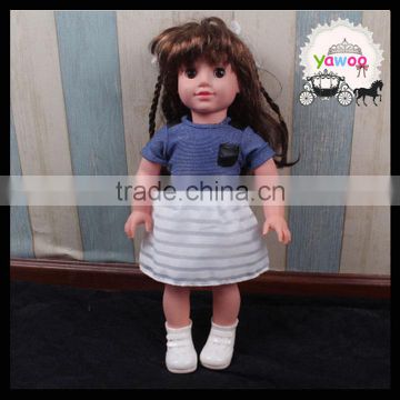 2016 short sleeve tops and chiffon puffy dress baby doll clothes cute doll outfits american girl doll clothes