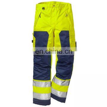 Mens Hi vis reflective warm winter waterproof trousers for mens with Kneepad