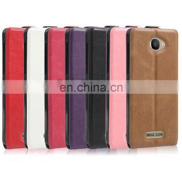 Crazy Horse Texture Vertical Flip TPU + PU Leather Case for Alcatel Pop 4 Plus