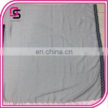 2017 Newest Fashion Shawl With Pink Tassels Simple Plain Dyed All-macth Sunscreen Scarf for Ladies