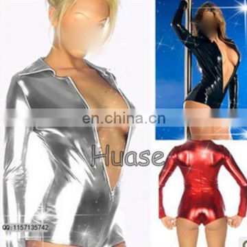 Sexy leather fetish costume Dance wear Sexy lingeries sexy apparel,