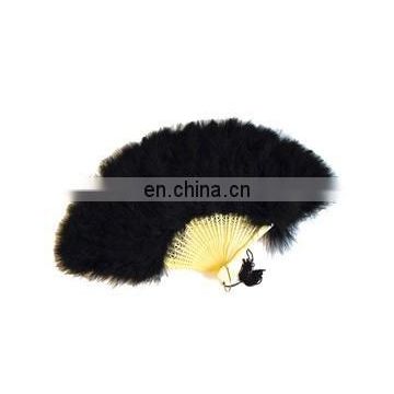 wholesale cheap black dancing Burlesque feather hand fans FW-0061