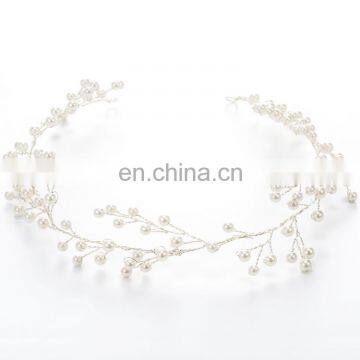 Amelie Wedding Hair Accessory Bridal Hair Vine Pearl Cluster Headpieces Wedding Hair Halo Bridal Jewelry Baby's Breath Headband photo-5