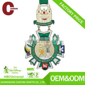 Die cast zinc alloy custom made soft enamel 3D anti gold medals