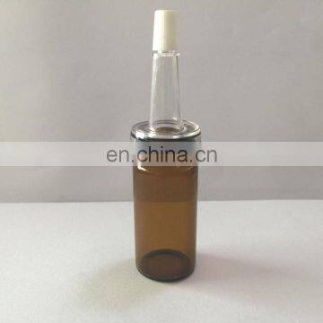 10ml glass penicillin /medicine bottle, glass medicine vial with dropper cap bottle
