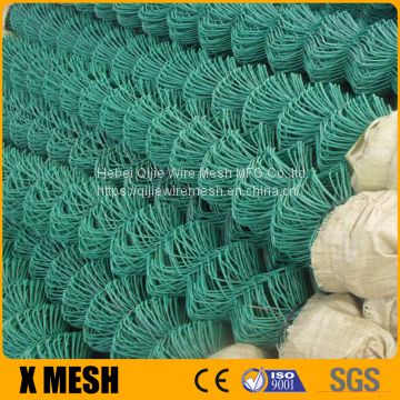 Galvanized Chain Link Fence Cover Fabric 50mmx50mm Chain Link Wire Fence