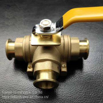 3 way brass valve DN25