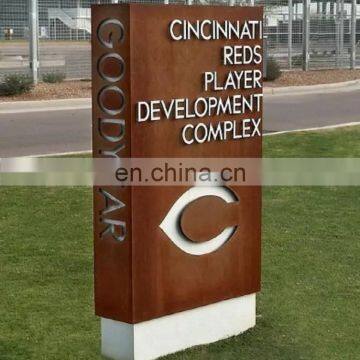 Outdoor Laser Cut Corten Steel Signs Rusted Garden Art photo-7