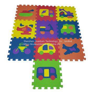 QT MAT Non-toxic Odorless 12in x 12in 10pcs/set Vehicles EVA Floor Mat Puzzle Tile photo-2