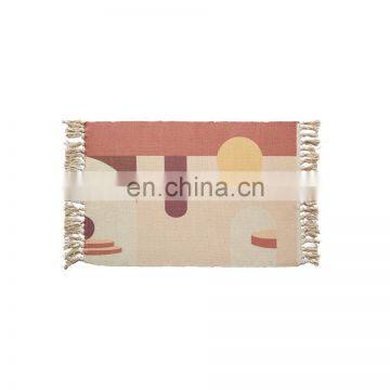 Amazon Mat Rugs Carpets for Bedroom Living Room Nordic Rugs RAWHOUSE Woven Cotton Printed Rug photo-7