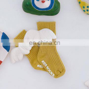 Cute Angel Wings Children's Socks for Autumn and Winter New Glue Non-slip Baby Socks Boneless in Tube Baby Socks photo-6