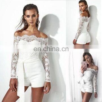 2020 Summer Sexy White Lace Sexy Backless Jumpsuit for Ladies photo-2