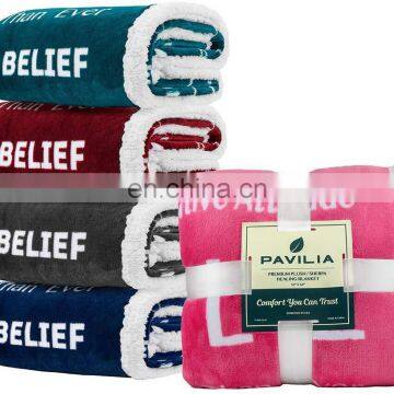 Healing Thoughts Blanket Sherpa Fleece Throw for Women Men Super Soft Fluffy Plush Microfiber Prayer Blanket photo-5