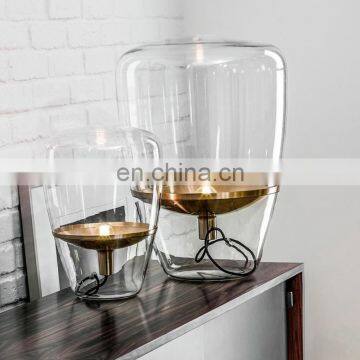 Современное скандинавское декоративное освещение, антикварный гостиничный стеклянный ночной светодиодный настольный светильник photo-5