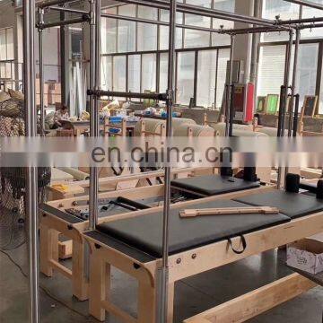 Wood Pilates Reformer Cadillac Machine With Full Trapeze Combination Pilates Studio Combo Cadillac Reformer Machine SRP07 photo-7