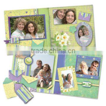 DIY Craft Set Blue & Purple Delicate Fabulous Flowers Scrapbook Kit photo-3