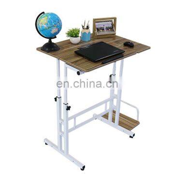 Factory Quality Stand Computer Desk Modern Table With Wheels photo-2