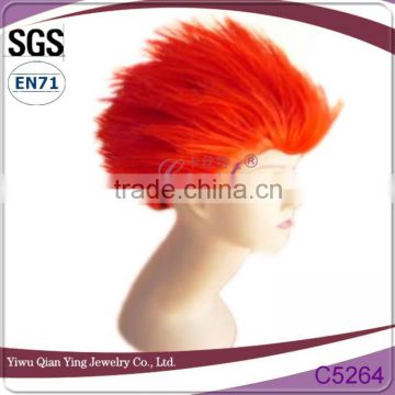 new arrival orange color Hurricane hairstyle afro wig for fans