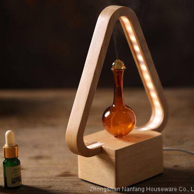 Triangle Essential Oil Aroma Diffuser With LED Table Lamp photo-4