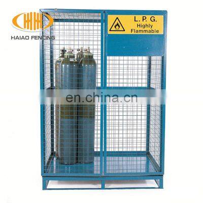 Haiao hot sale stainless steel gas bottle security lock wire mesh storage cage