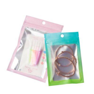 Custom One Side Clear Mylar Foil Earrings Packaging With Logo photo-2