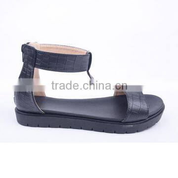 Fashionable Woman Cheap Wholesale Summer Flat Zipper up Sandals New Design photo-2