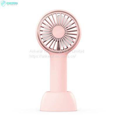 Double Use Portable Hand-held Mini Fan 3 Level Speed Rechargeable Mini Desk Fans photo-2