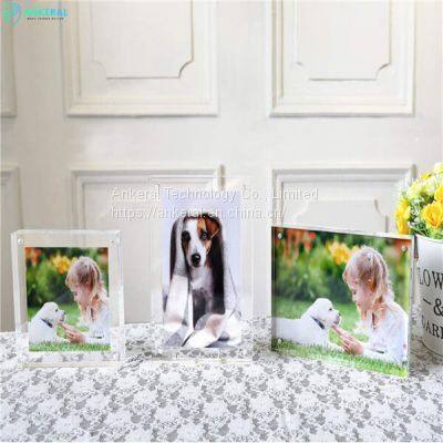 Clear Desktop Display Acrylic Table Picture Frames High Quality 10mm 20mm Thickness Desk Frame