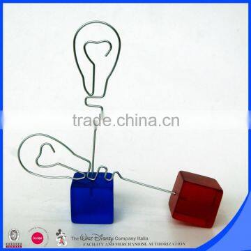 Colorful Square Base Bulb Wire Memo Clip photo-4