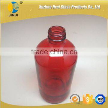 Fancy red colour 500ml round glass boston bottle