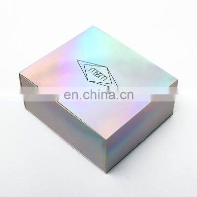Wholesale Hologram Cosmetic Paper Storage Box Beauty Make up Luxury Packing Gift Boxes Custom Logo