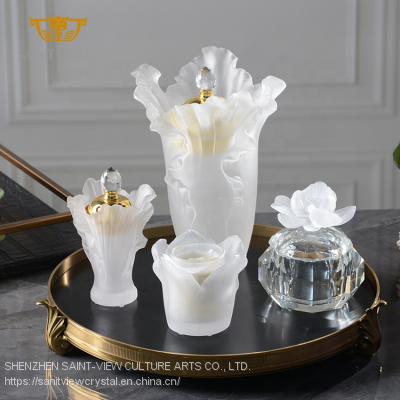 Brand Crystal Fancy Incense Burner Set Middle East Hari Raya Bakhoor Burner Tray Portable photo-2