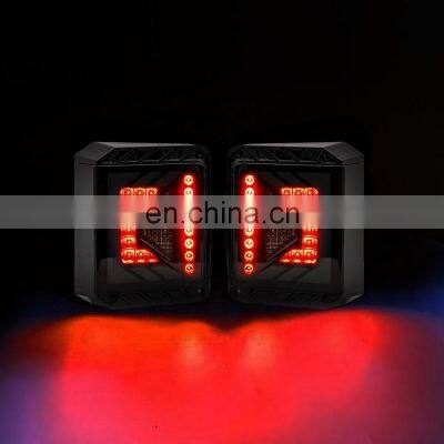 3D Tail Light Rear Lamp For Jeep Wrangler JK JKU 2007-2018 With DRL+Reverse+Brake Compatible