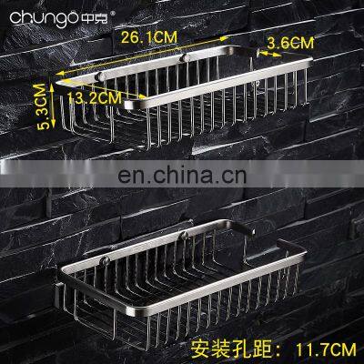 304 Stainless Steel Bathroom Shower Caddy Basket Shelf Organizer Storage With Shaver Holder Home Accessories photo-3