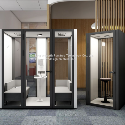 Soundproof Pods For Offices - L Size Acoustic Office Pods 4 Person Meeting Pod photo-3