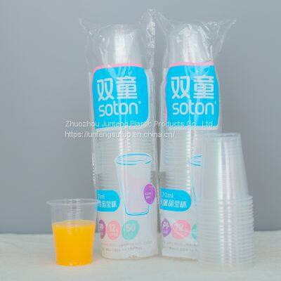 China Supplier 5.5o 170cc Disposable Plastic Clear Cup Water Juice Drinking Single Use Carry Out Cups photo-2