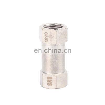 New design SNS CV Series  Nickel-Plated Brass Check Valve screw thread One Way Non Return Valve